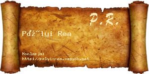 Pályi Rea névjegykártya